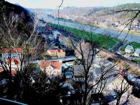 Blick auf die Elbe und Bad Schandau