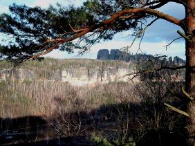 Blick auf die Schrammsteine